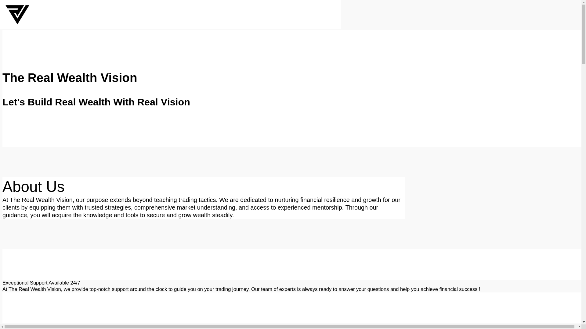 website screenshot of https://therealwealthvision.net/