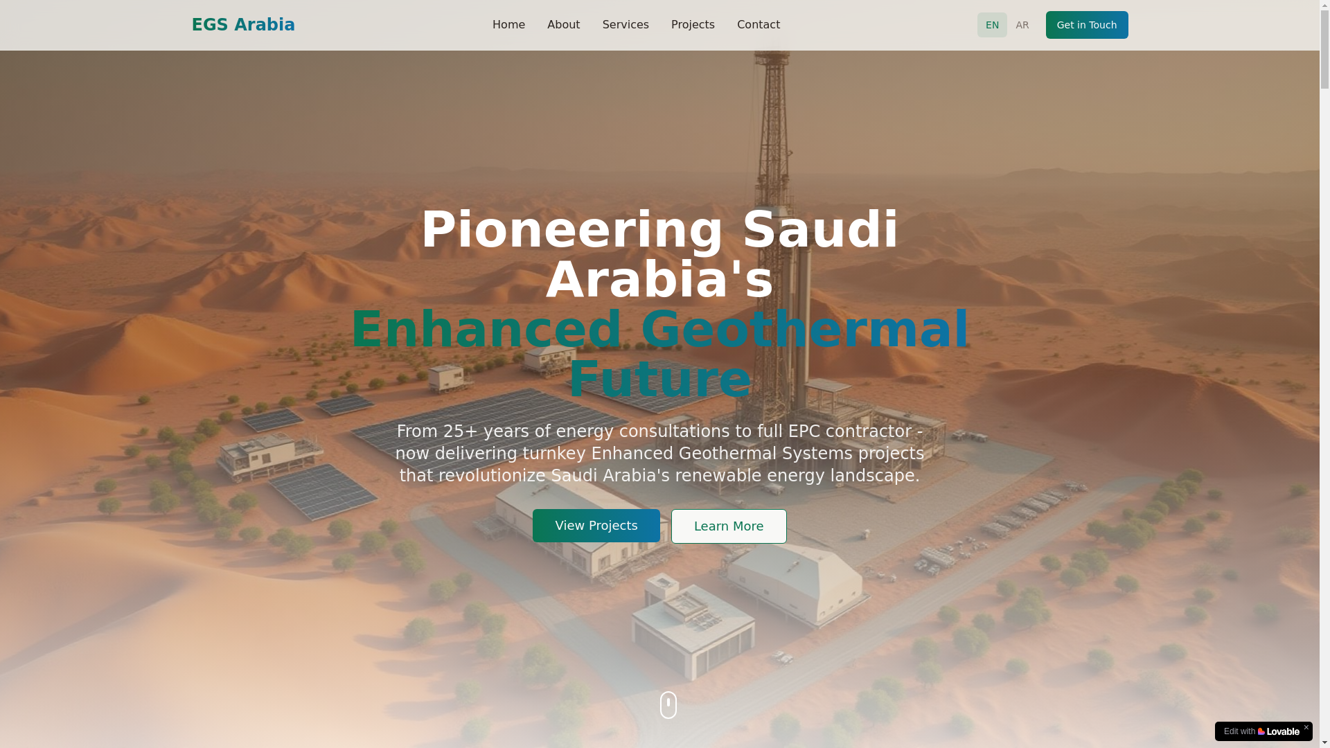 website screenshot of https://egsarabia.com/