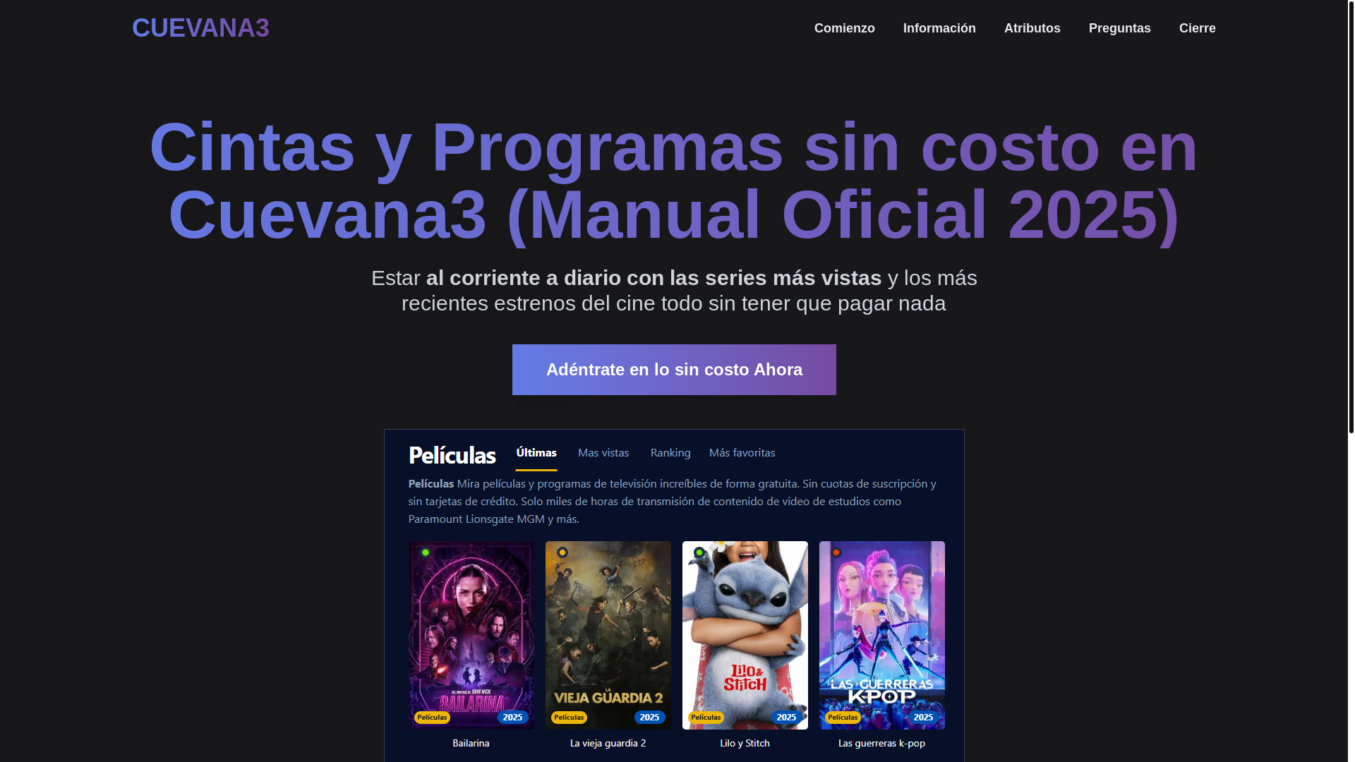 website screenshot of https://cuevana3-nrex.pages.dev/