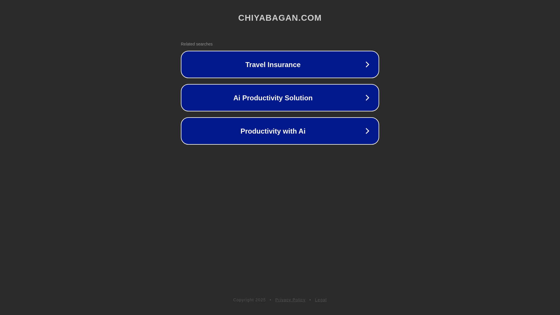 website screenshot of https://chiyabagan.com/