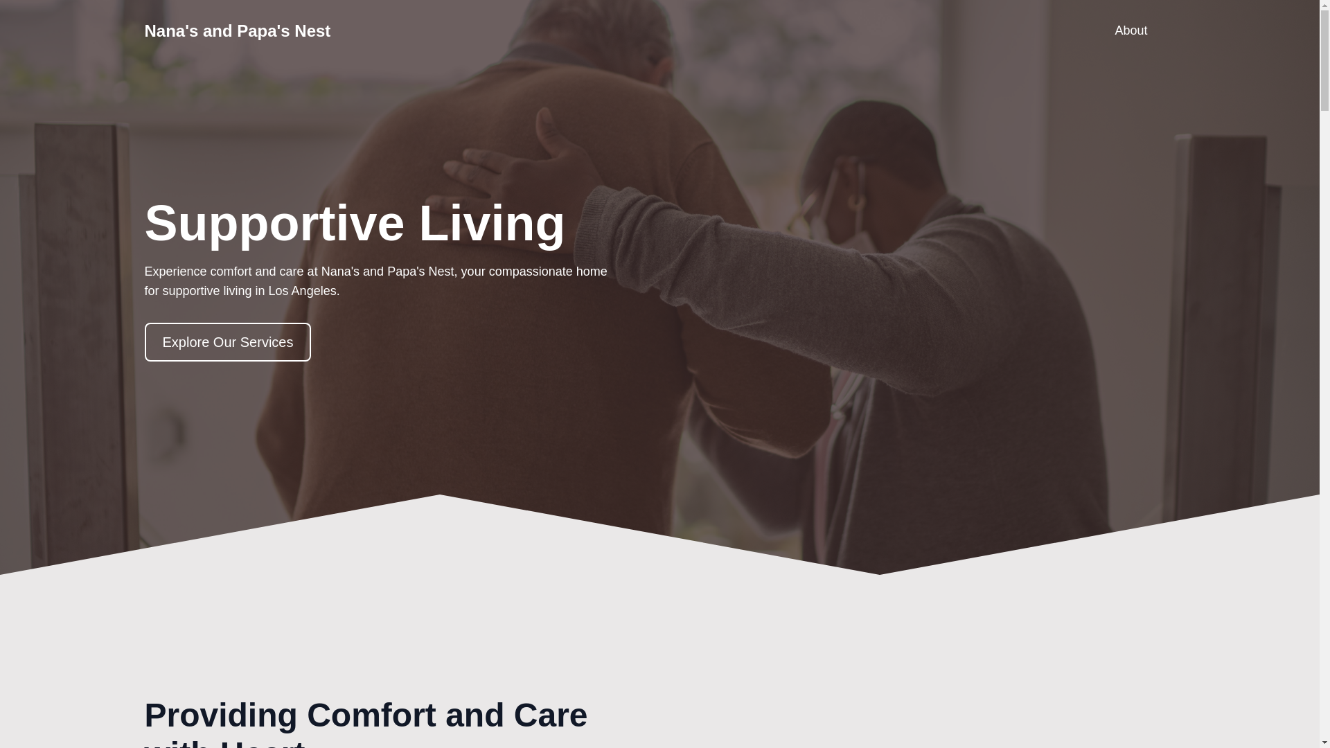 website screenshot of https://nanasandpapashouse.com/