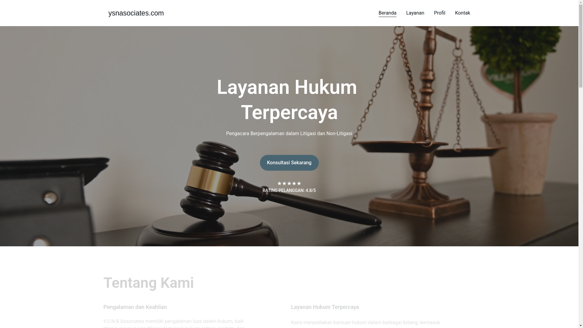 website screenshot of https://ysnasociates.com/
