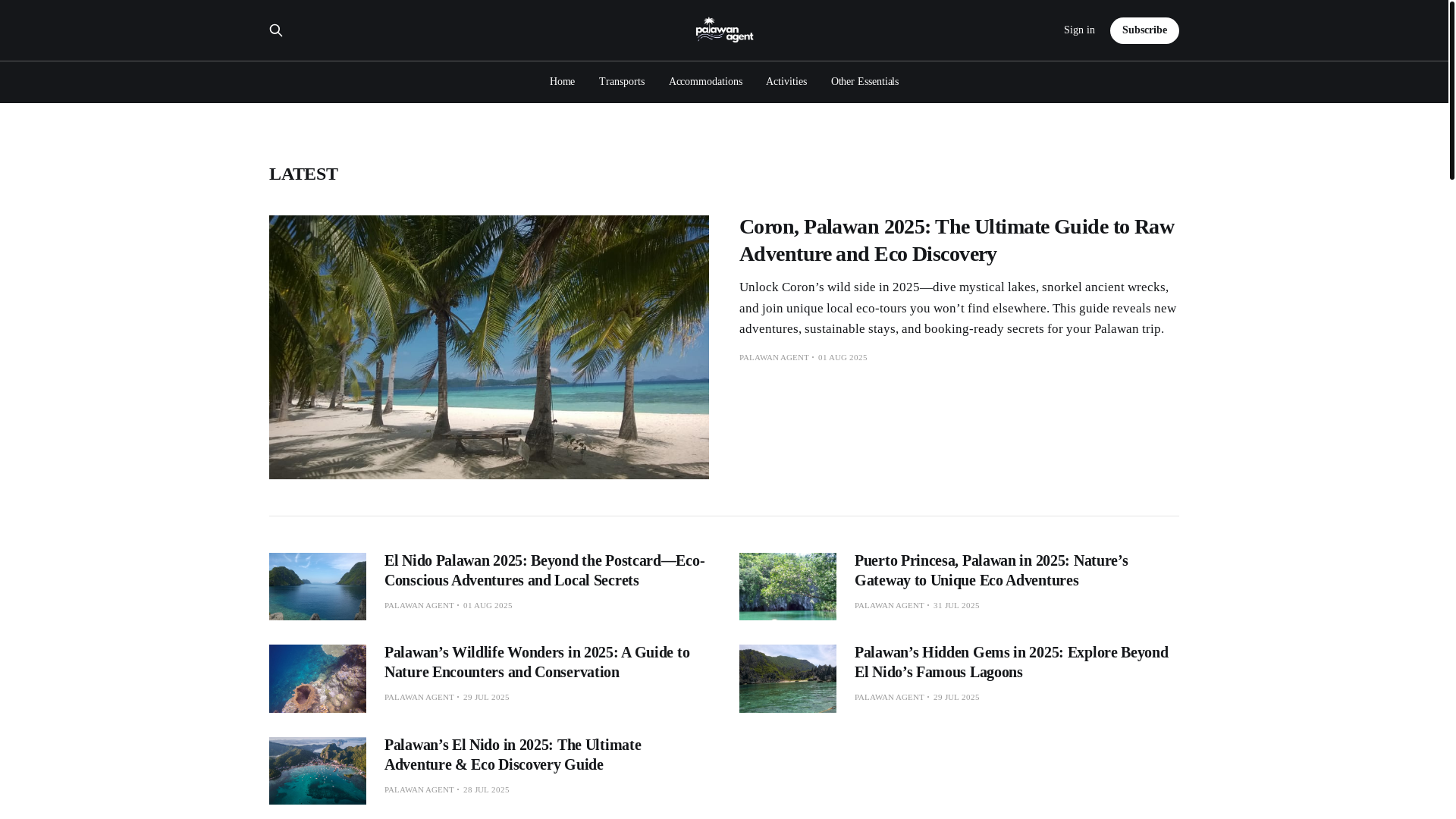 website screenshot of https://palawanagent.pages.dev/
