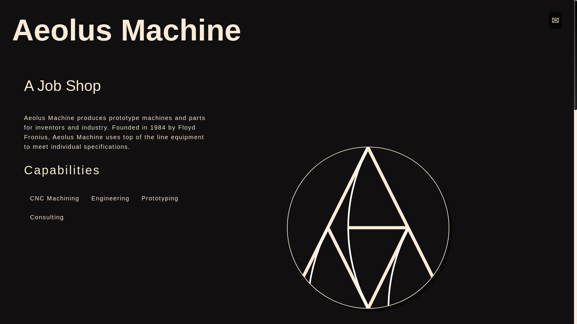 website screenshot of https://aeolusmachine.pages.dev/