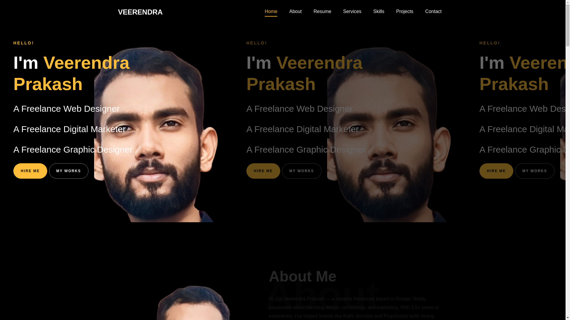 website screenshot of https://veerendraprakash.digital/
