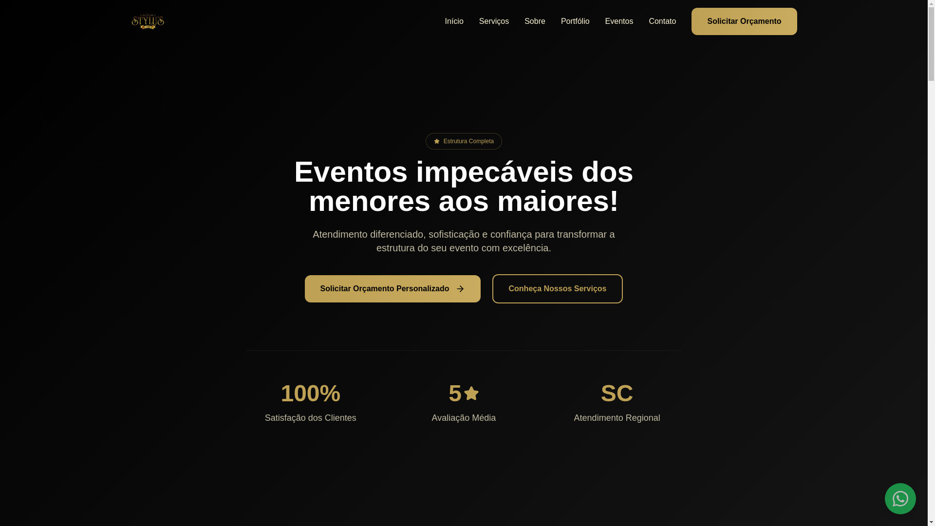 website screenshot of https://styluseventosecia.com.br/