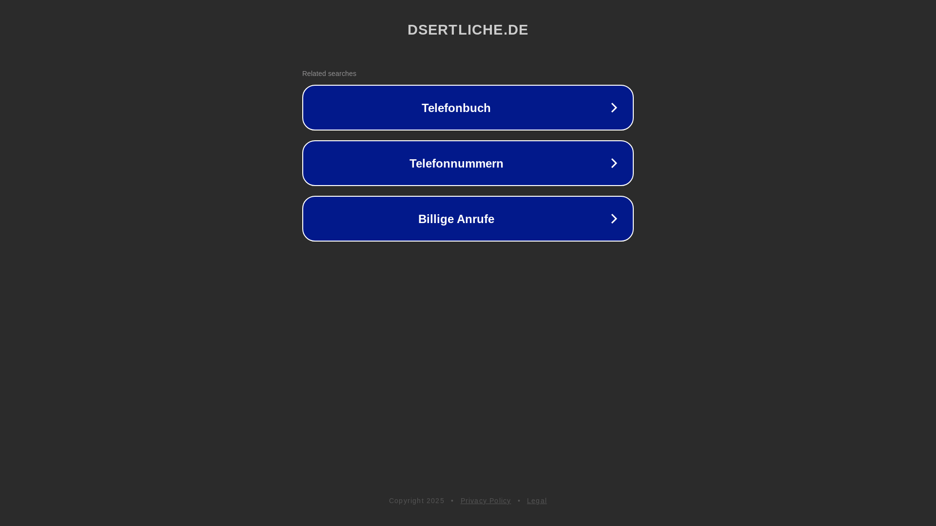 website screenshot of https://dsertliche.de/