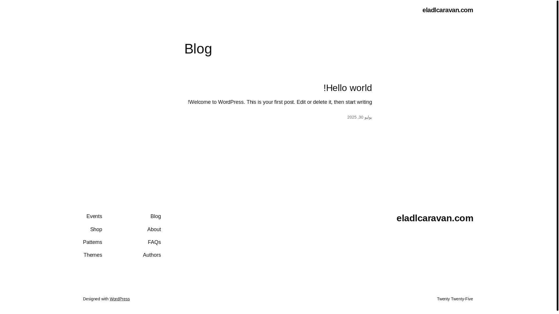 website screenshot of https://eladlcaravan.com/