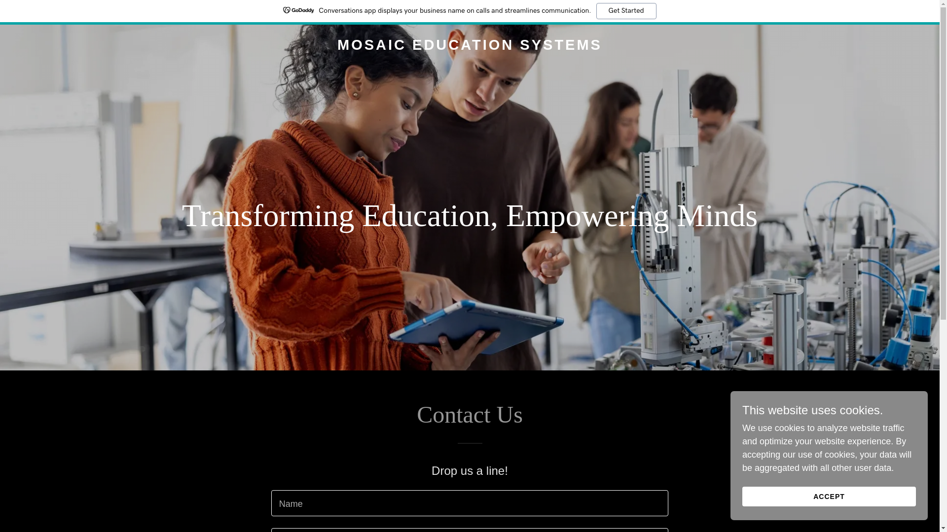 website screenshot of https://mosaiceducationsystems.com/