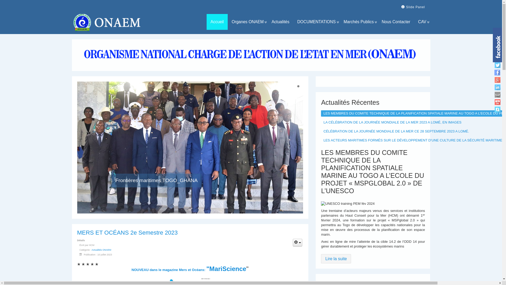 website screenshot of https://onaem-togo.org