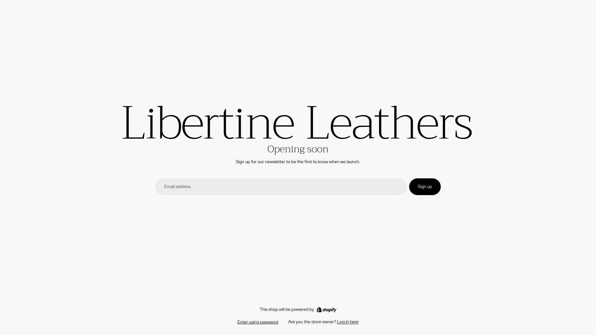 website screenshot of https://libertineleathers.com/