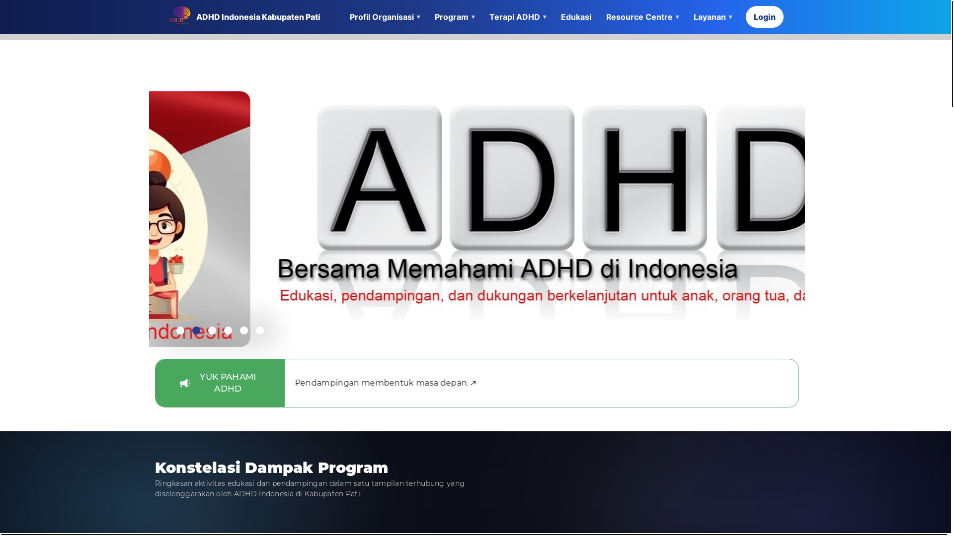 website screenshot of https://adhdpati.org/