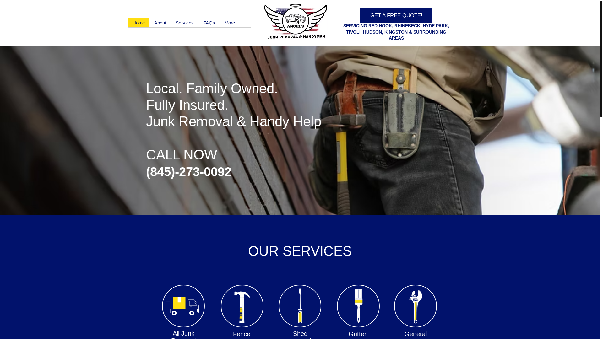 website screenshot of https://angelsjunkremovalhandyman.com/