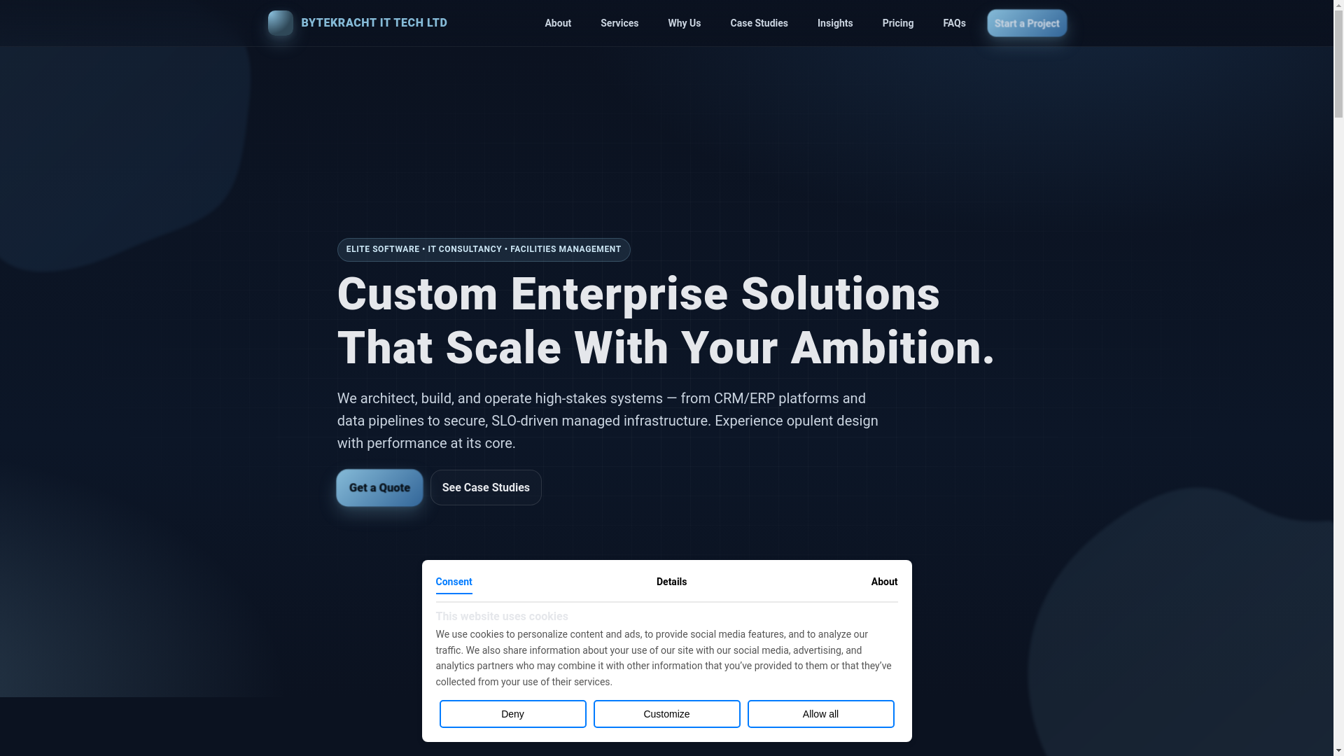 website screenshot of https://bytekrachtittech.pages.dev/