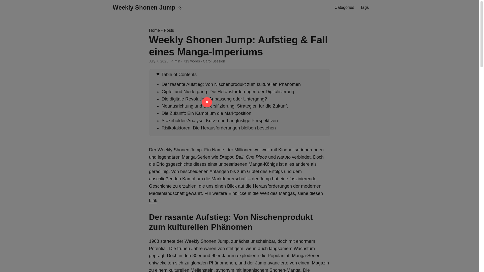 website screenshot of https://weekly-shonen-jump20250712.pages.dev/