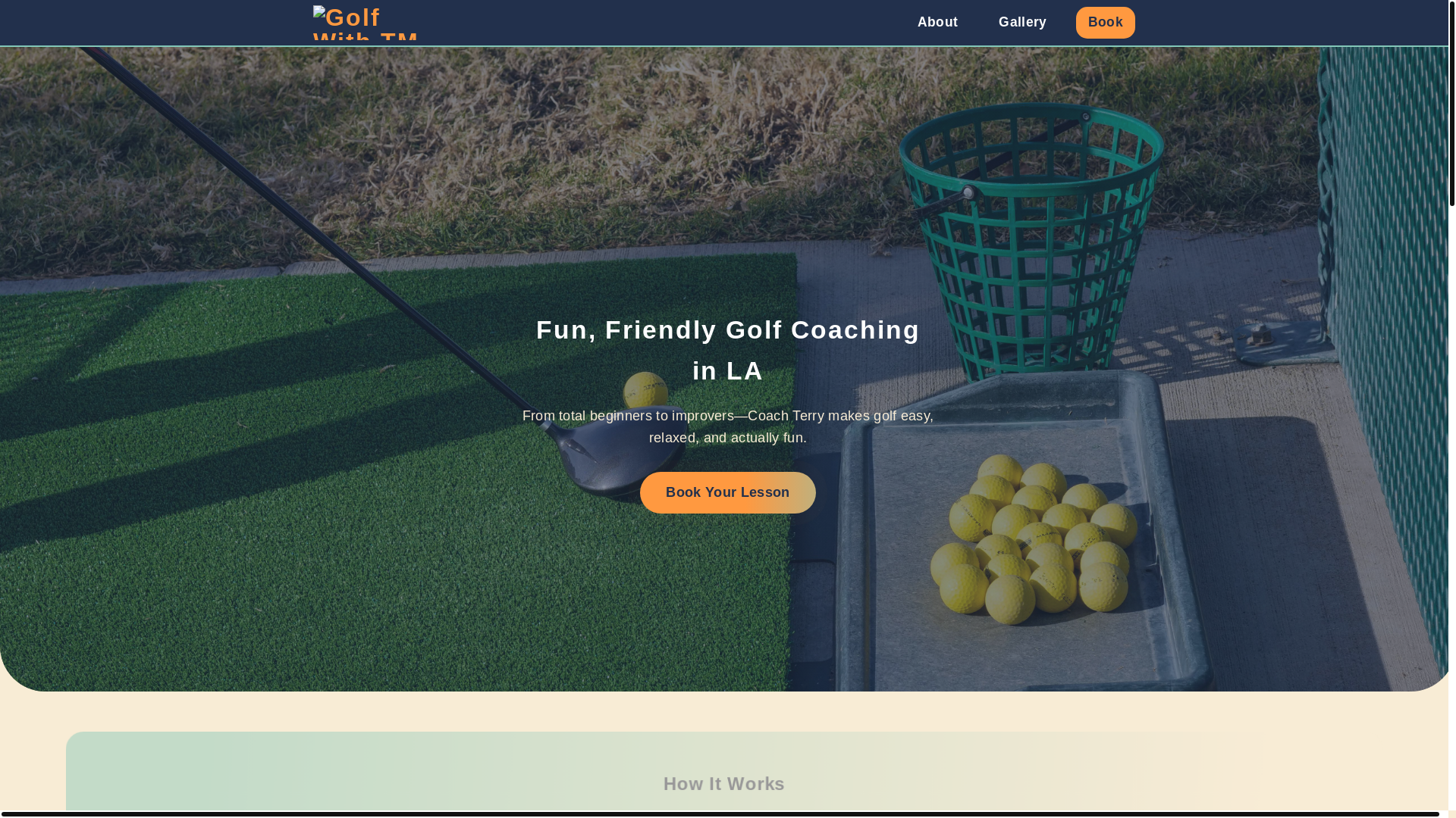 website screenshot of https://coachterrywestla.golf/