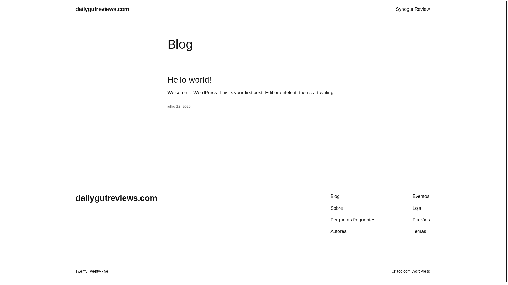 website screenshot of https://dailygutreviews.com/