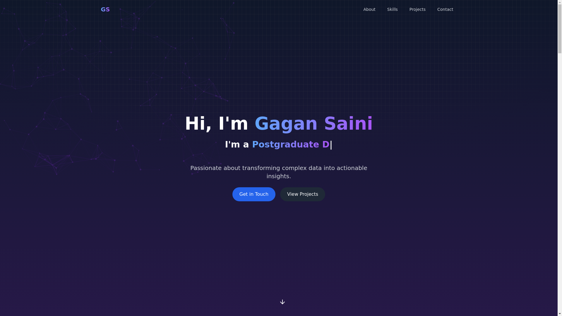 website screenshot of https://gagansaini.dev/