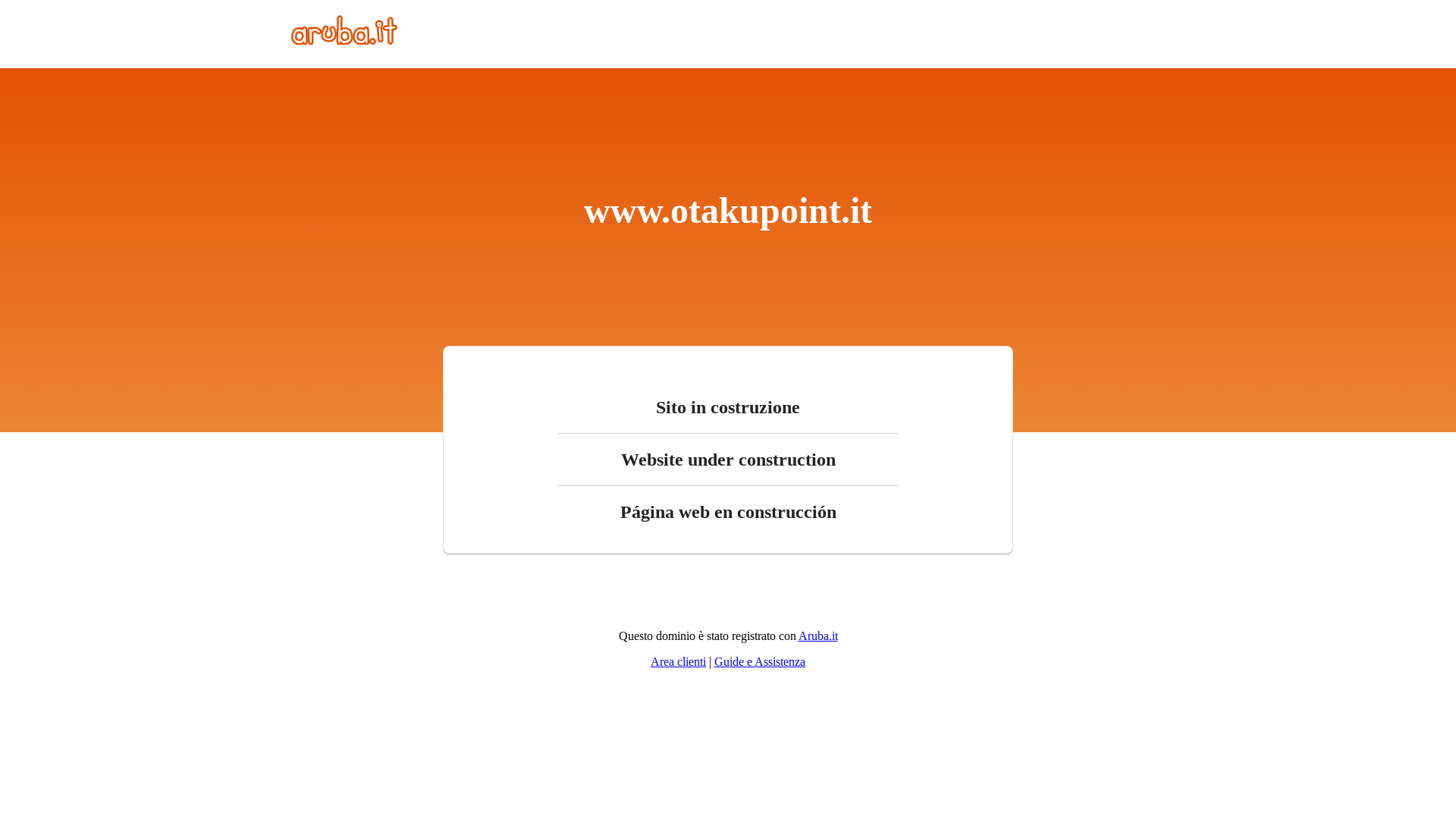 website screenshot of https://otakupoint.it/