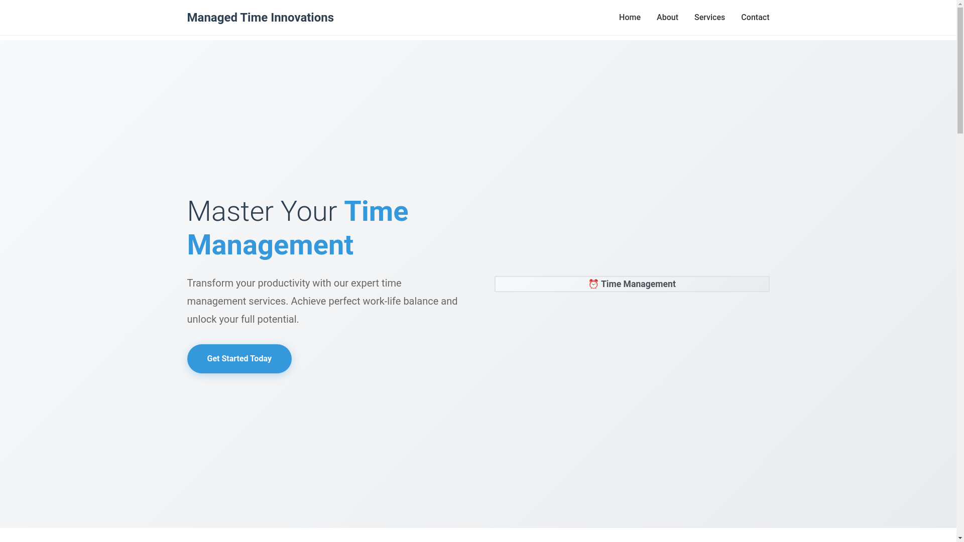 website screenshot of https://managedtimeinnovations.sbs/