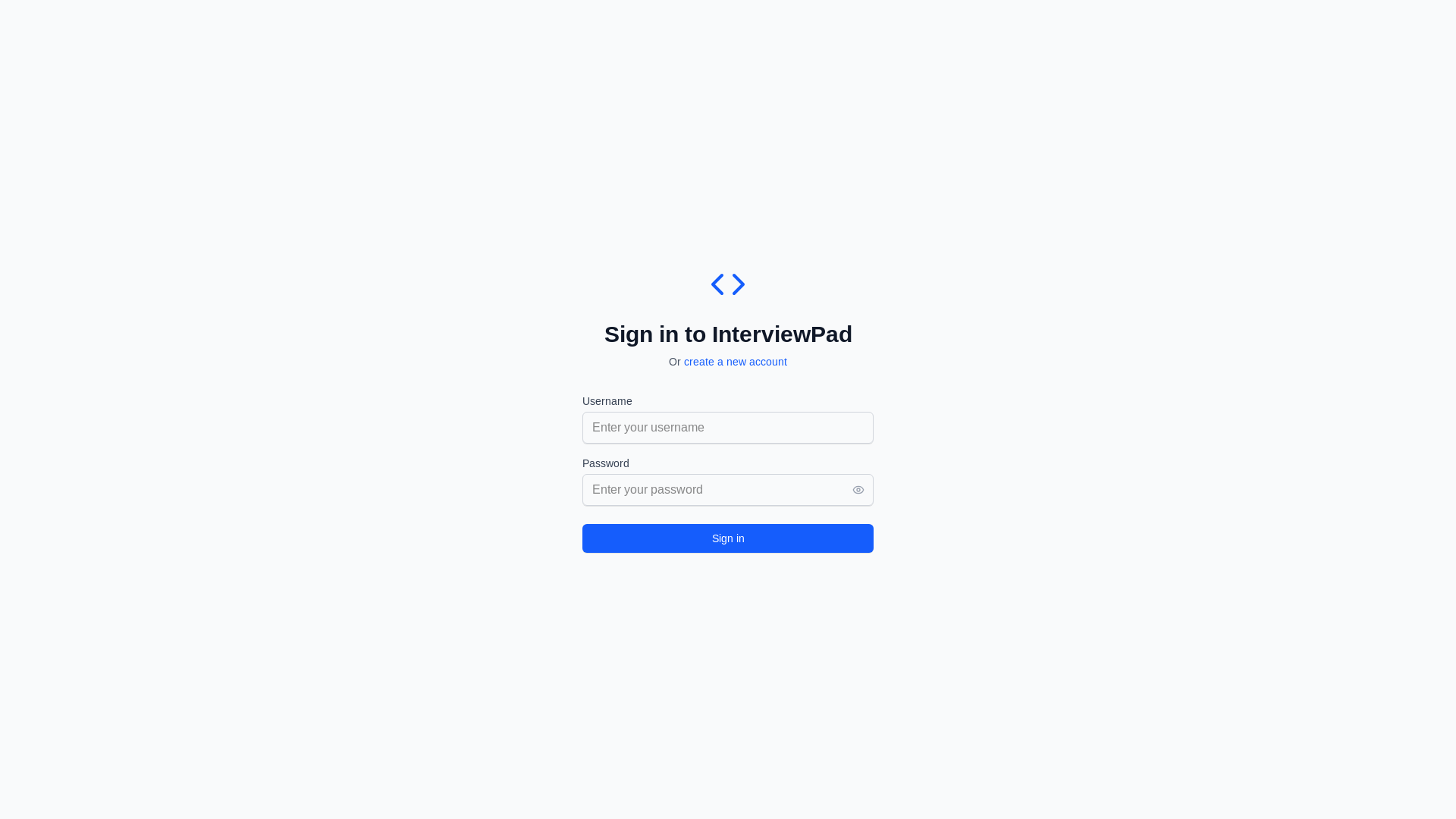 website screenshot of https://interviewpad.io/