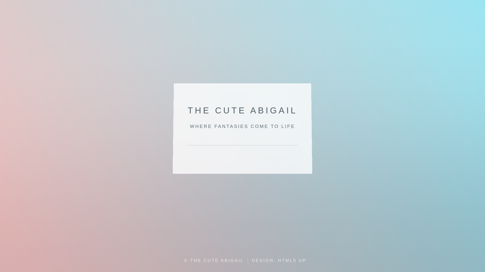 website screenshot of https://thecuteabigail.com/