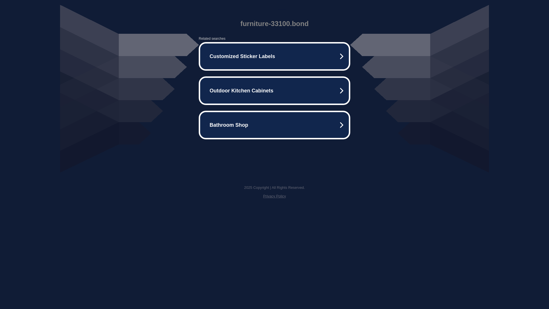 website screenshot of https://furniture-33100.bond/