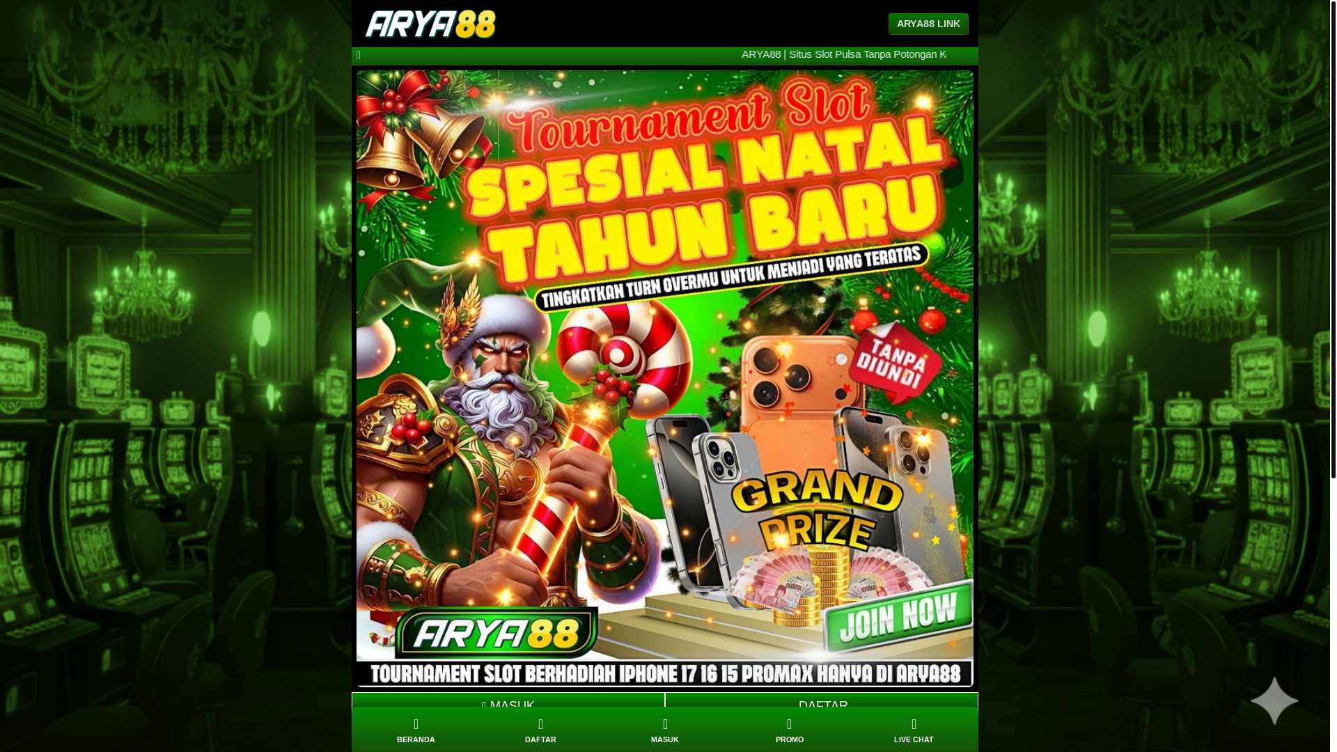 website screenshot of https://slot88arya88ggonline.pages.dev/