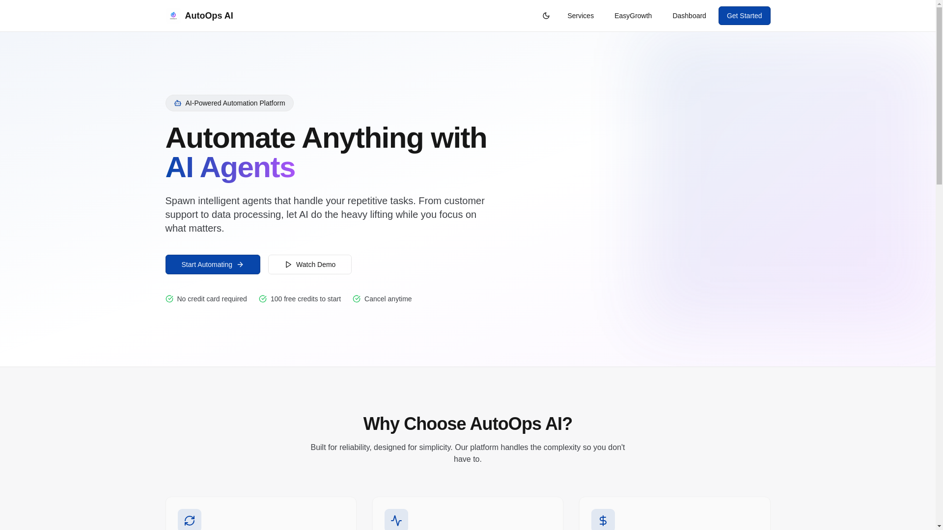 website screenshot of https://autoopsai.net/