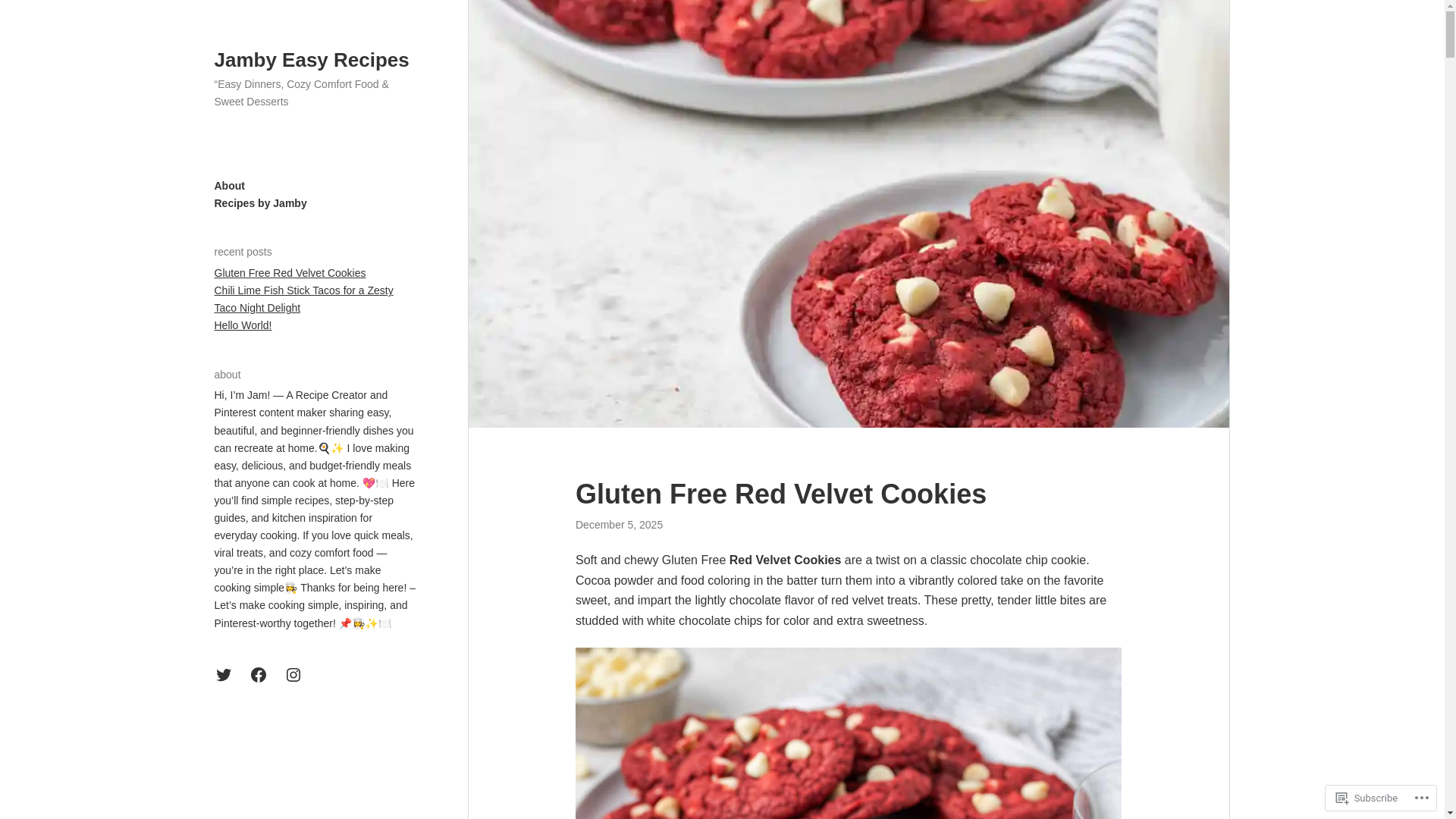 website screenshot of https://jambyrecipes.blog/