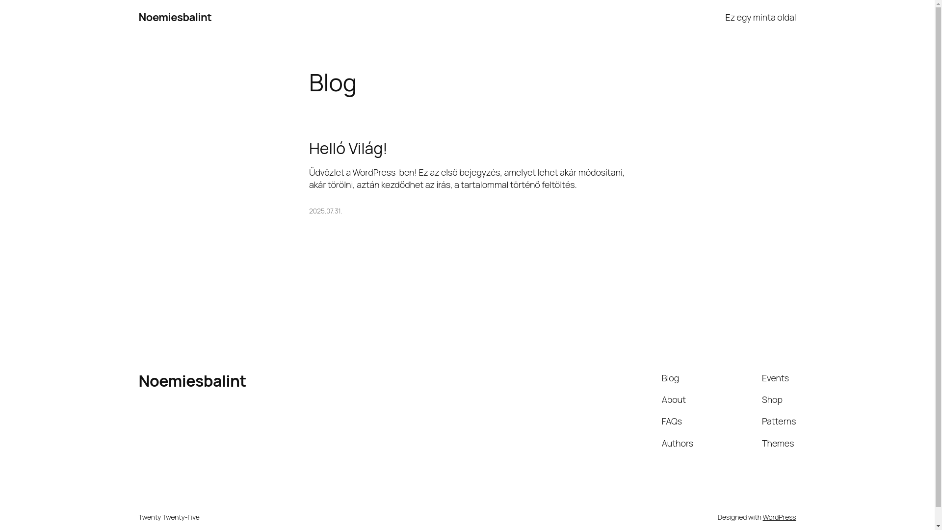 website screenshot of https://noemiesbalint.hu/