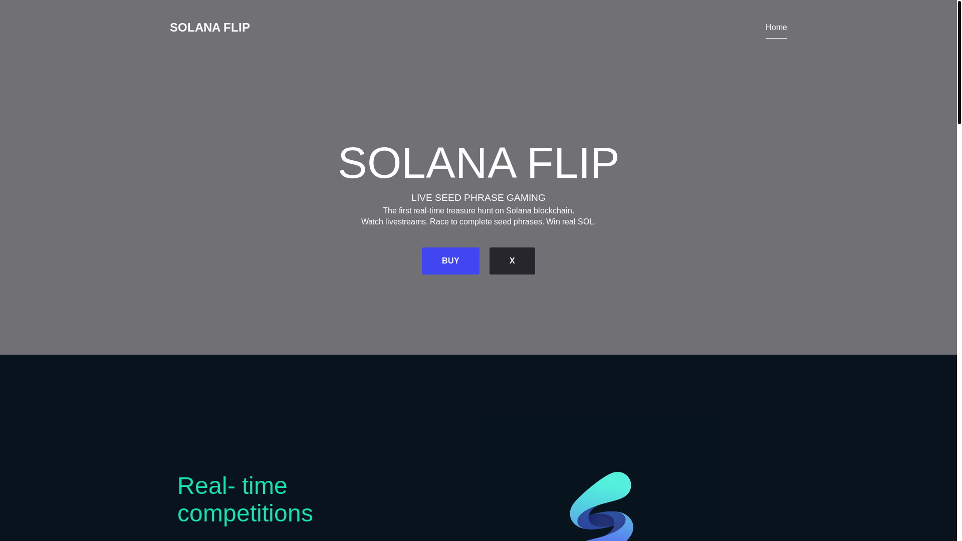 website screenshot of https://solanaflip.site/