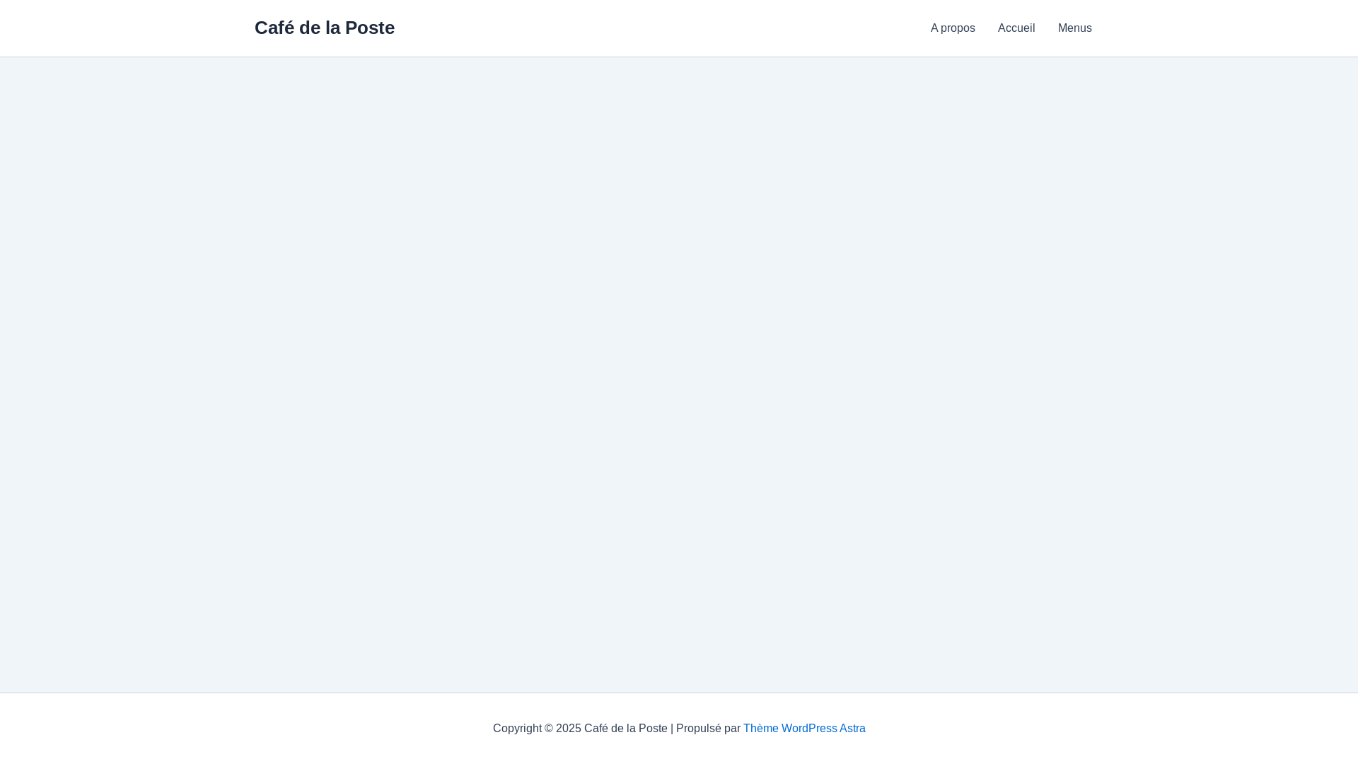 website screenshot of https://cafelaposte.com/