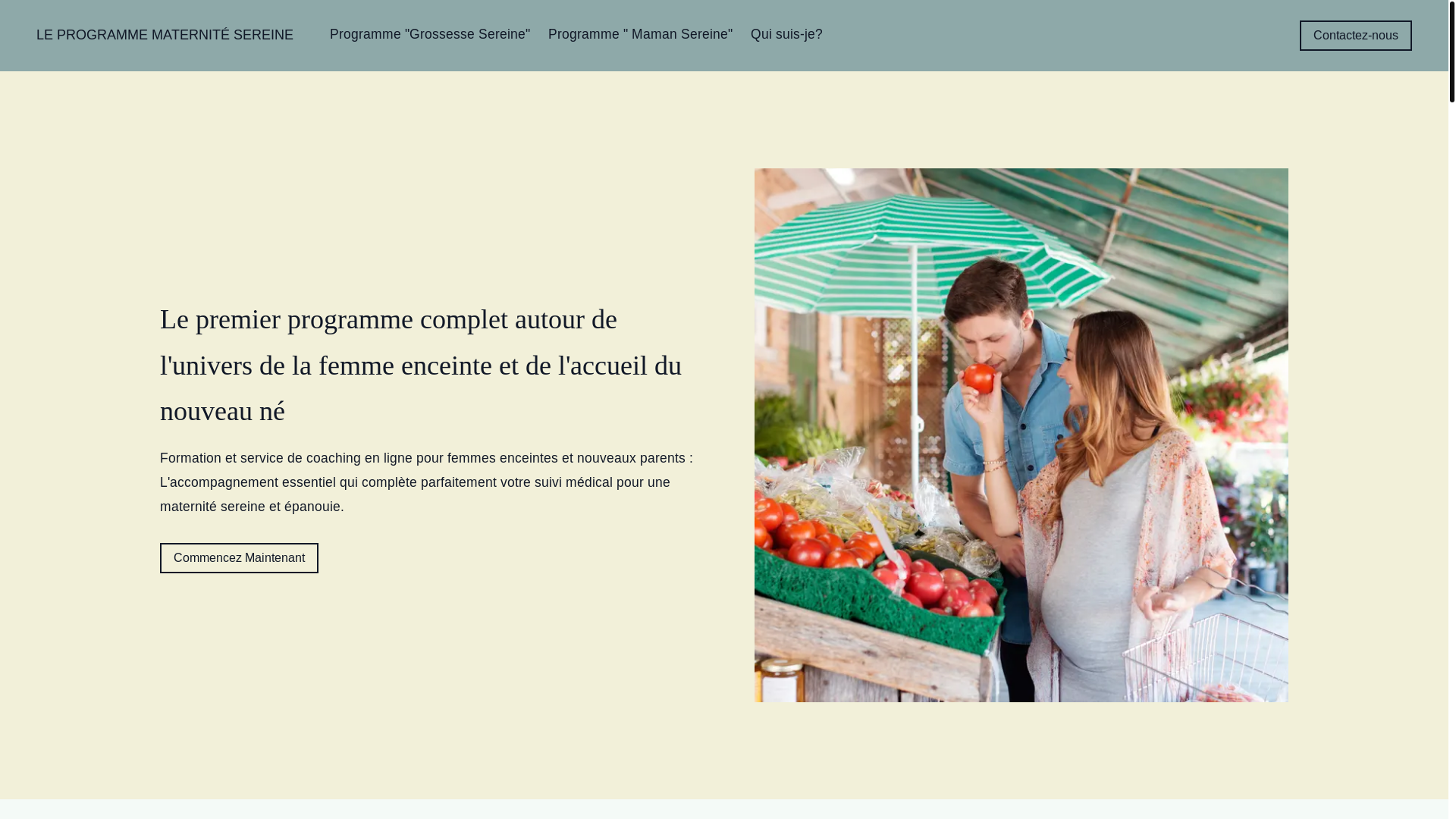 website screenshot of https://maternitesereine.com/