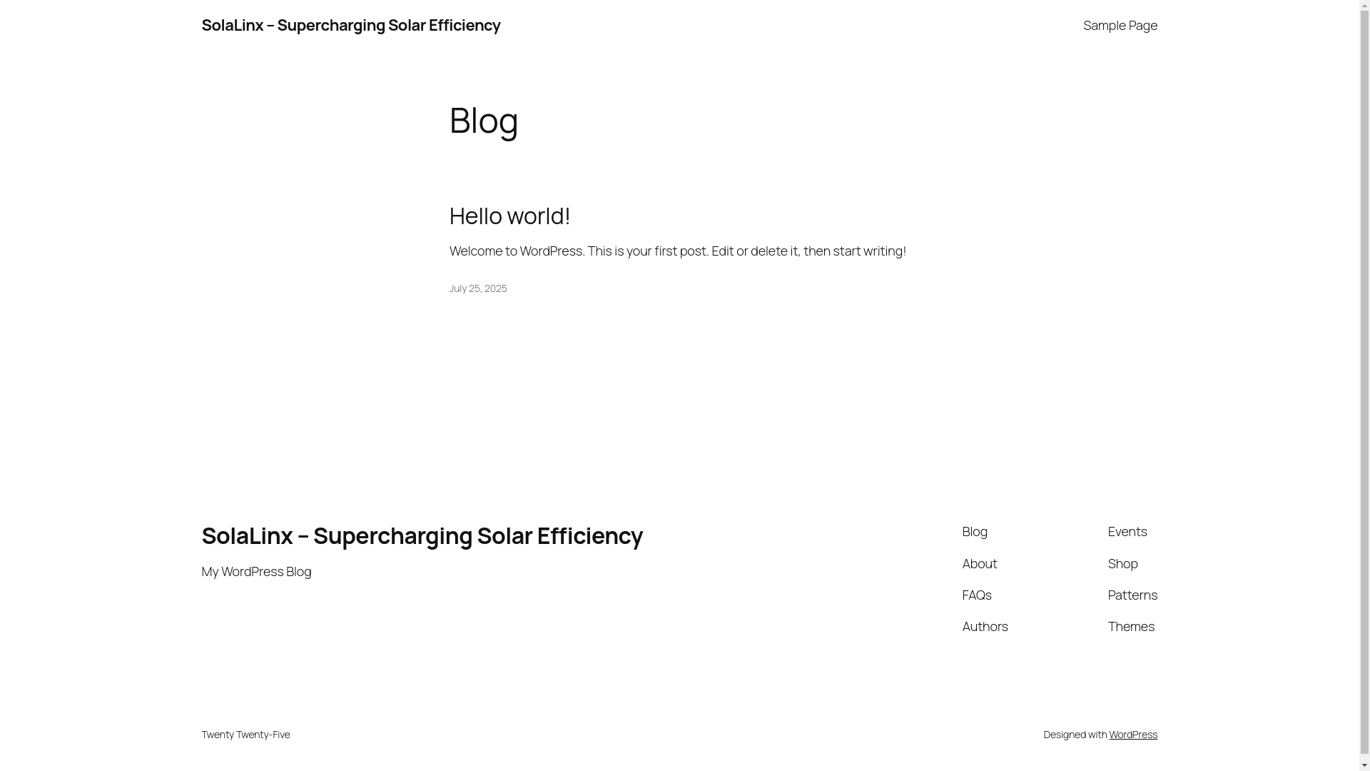 website screenshot of https://solalinx.com/