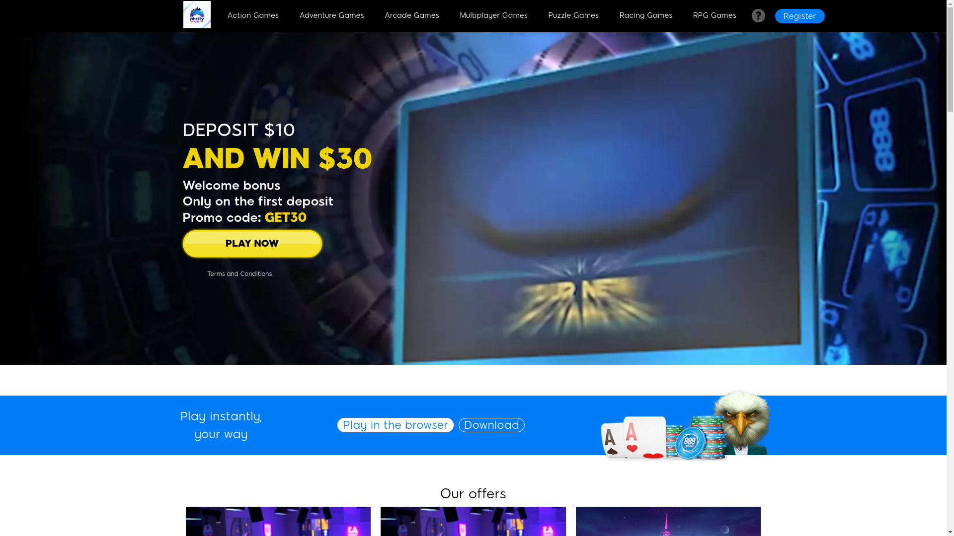 website screenshot of https://phcityjogo.com/
