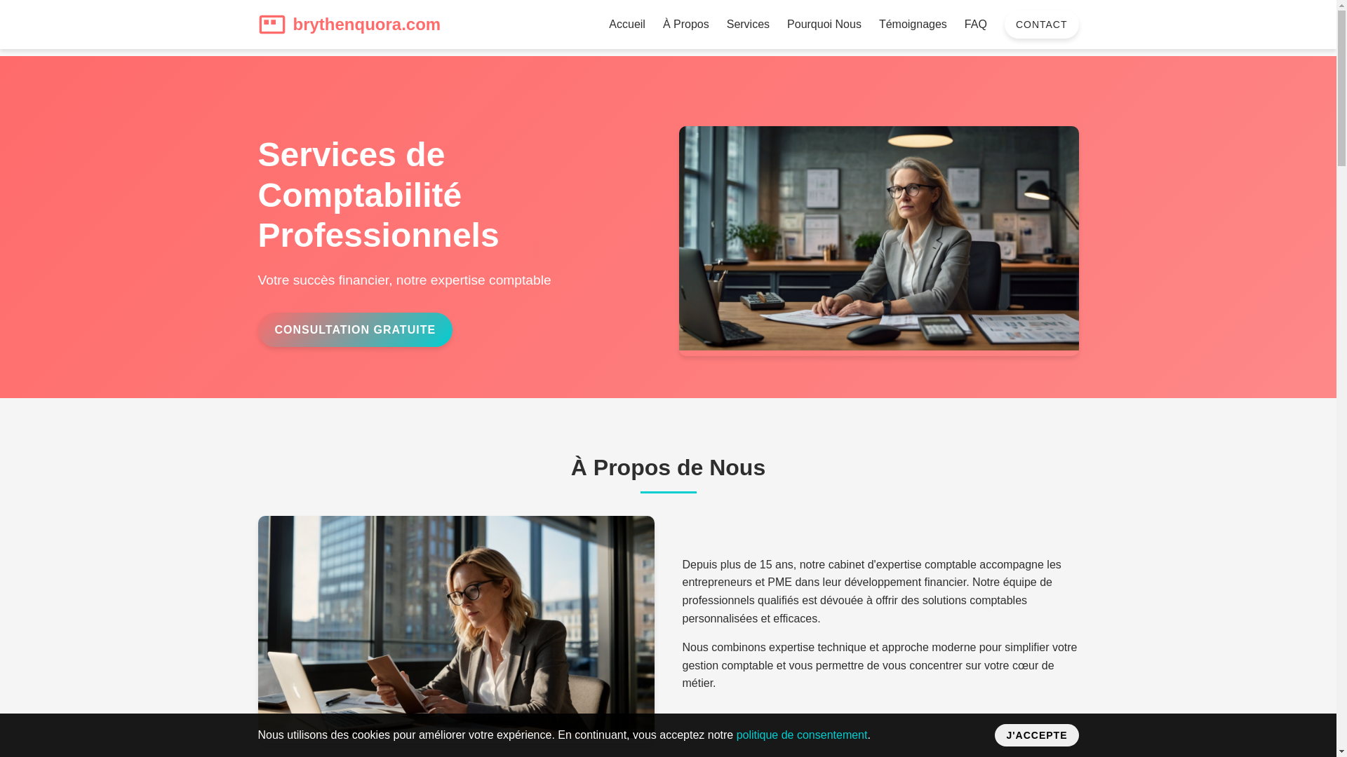 website screenshot of https://brythenquora.com/