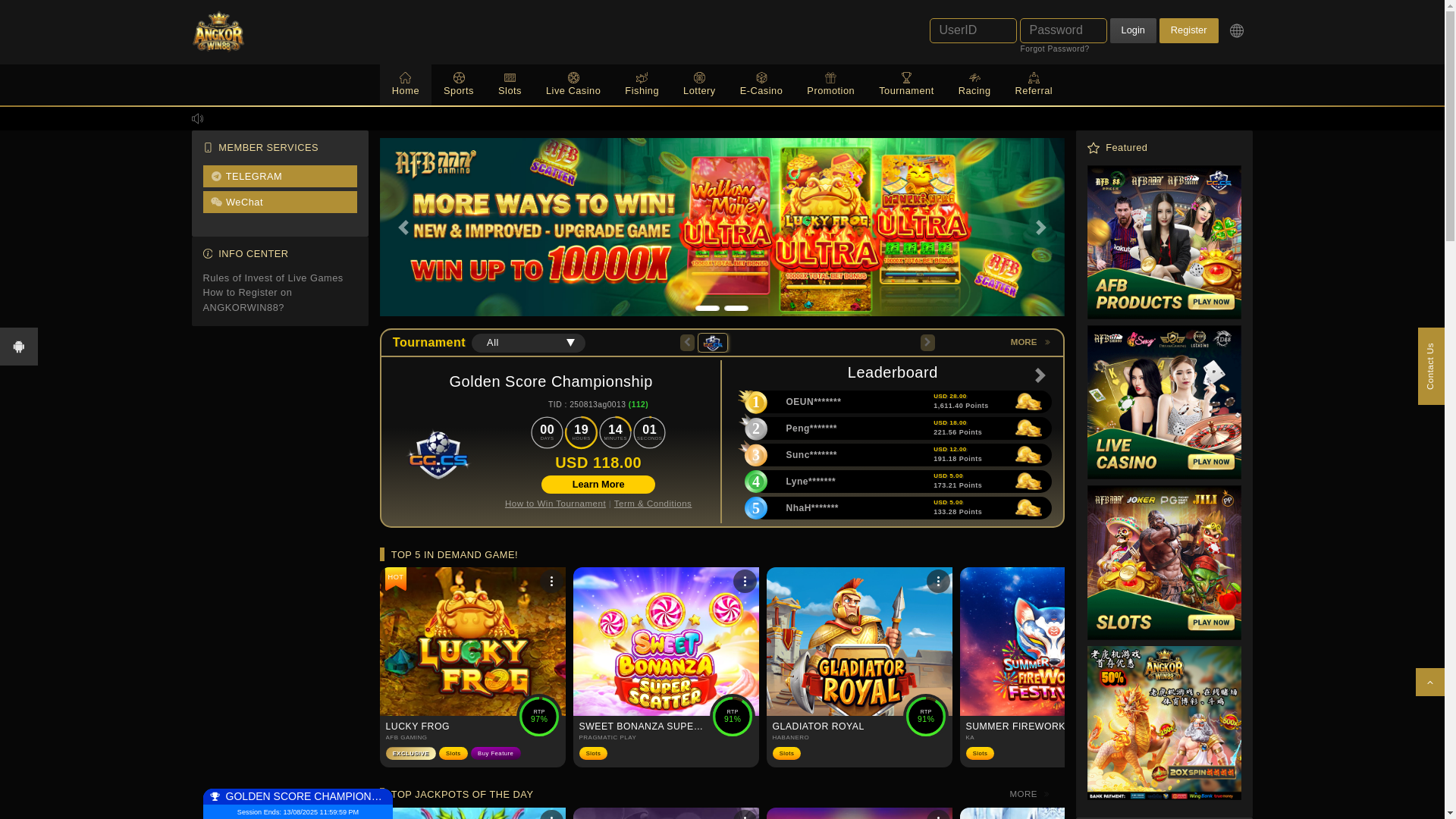 website screenshot of https://3angkor.live/