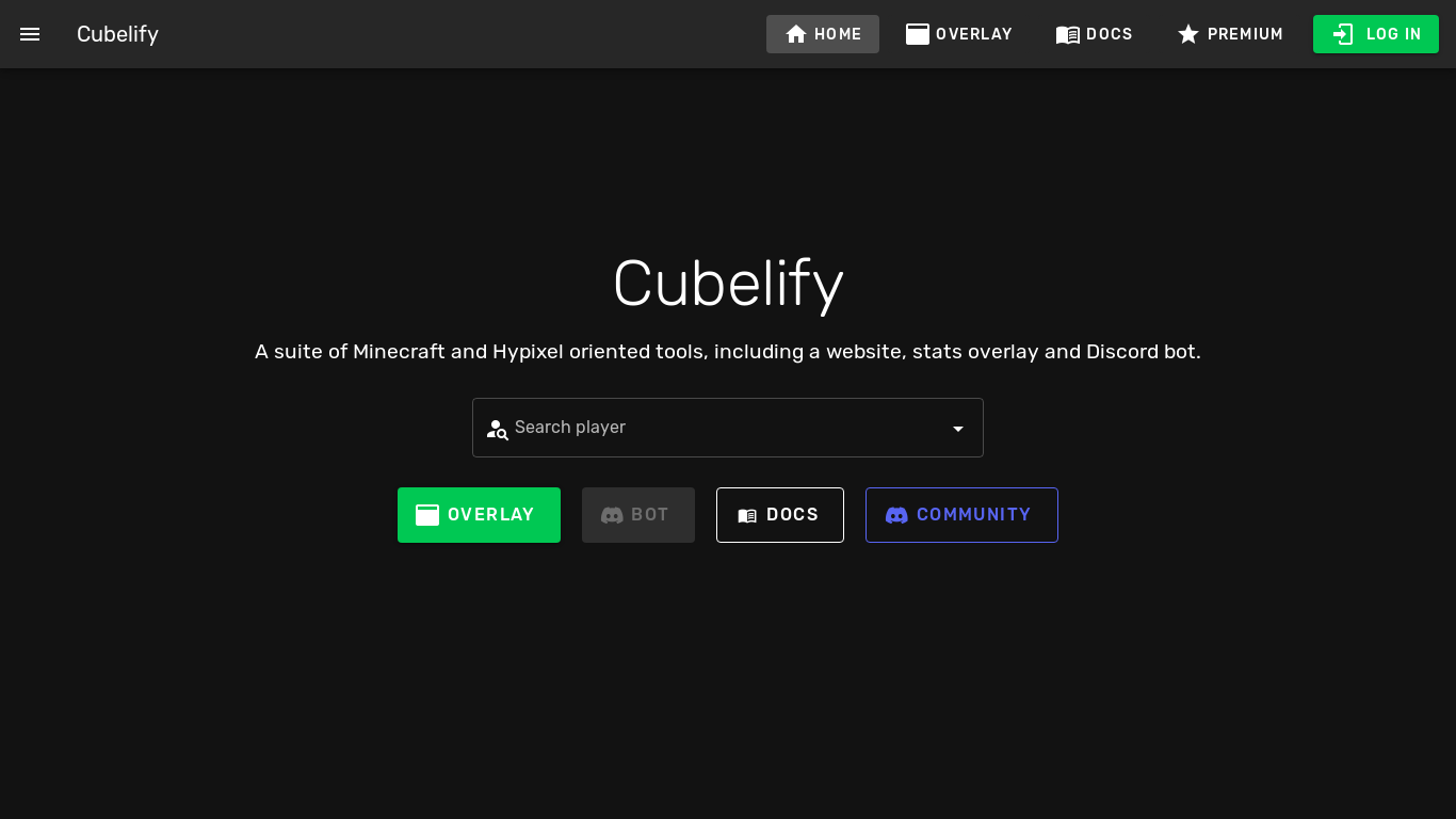 website screenshot of https://cubelify-web.pages.dev/