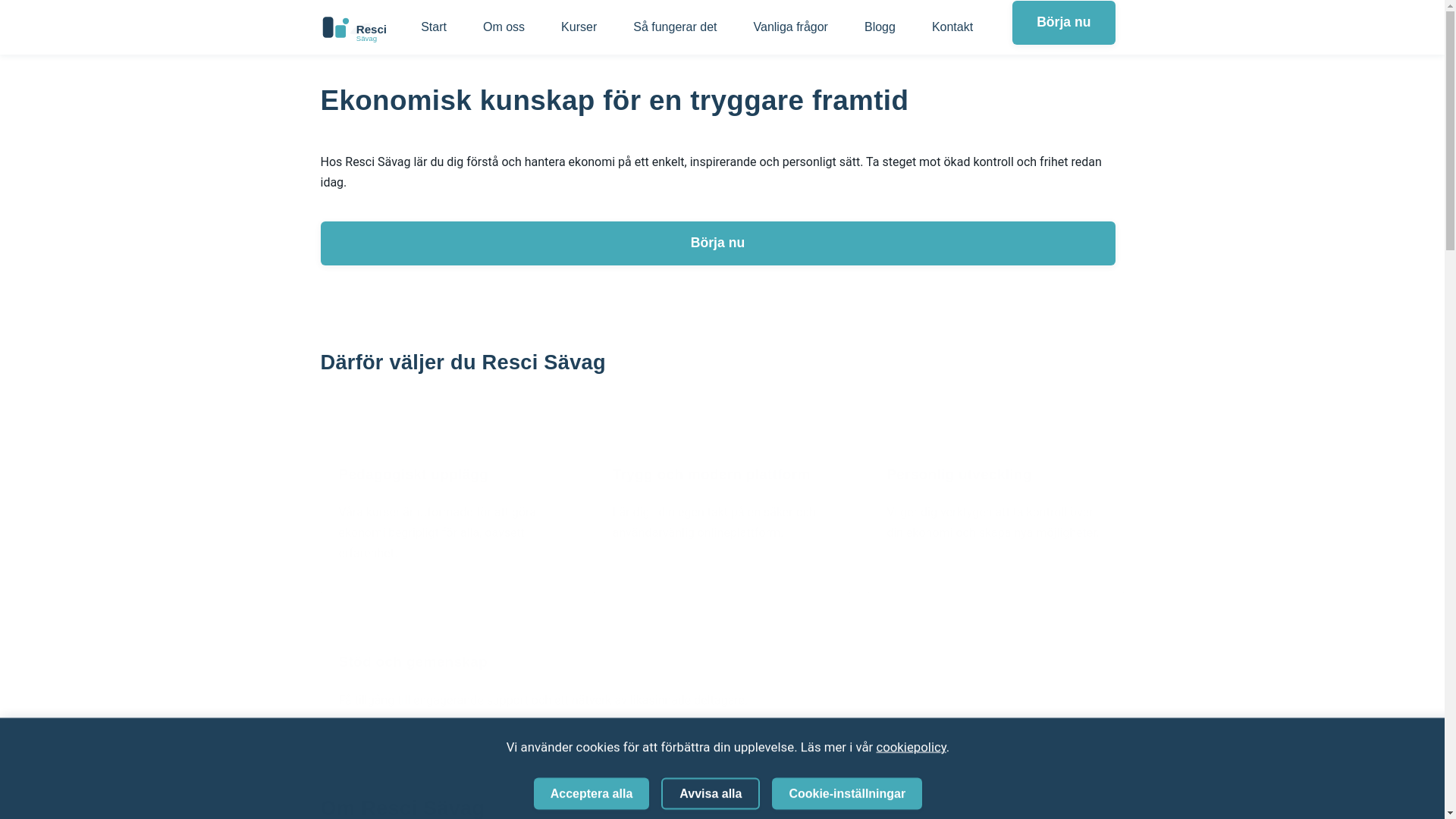 website screenshot of https://rescisavag.com/