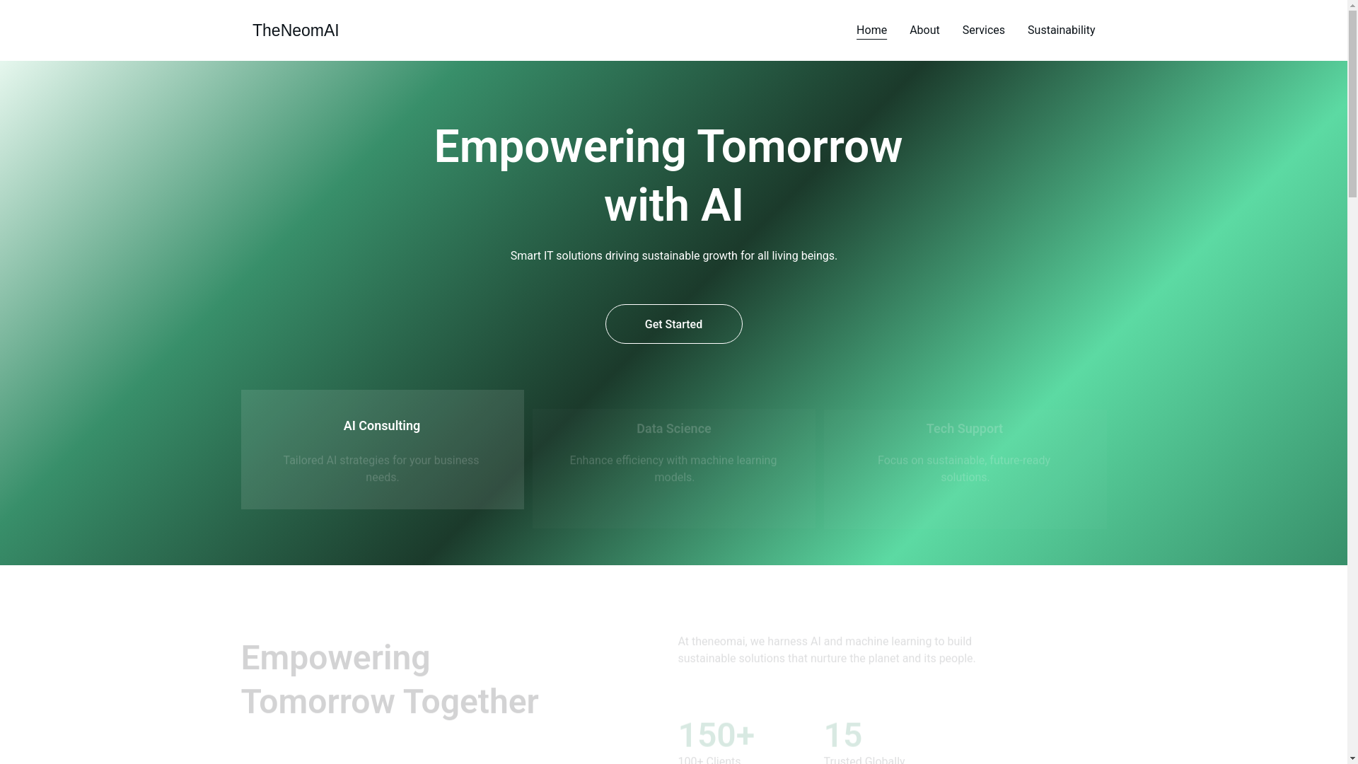 website screenshot of https://theneomai.com/