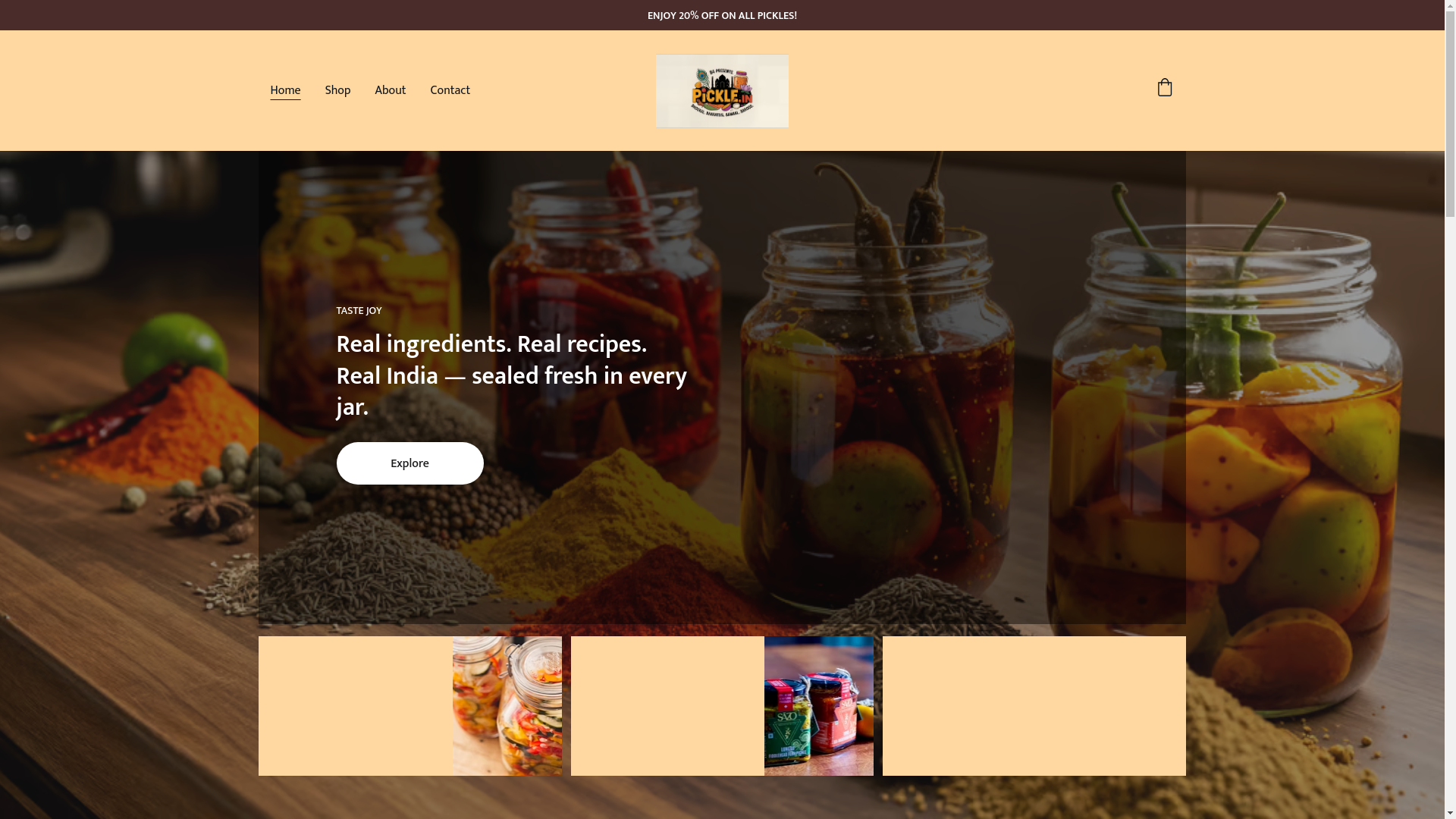 website screenshot of https://b4pickle.in/