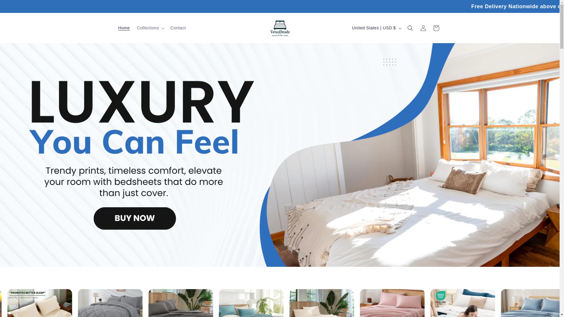 website screenshot of https://vexodealzllc.shop/