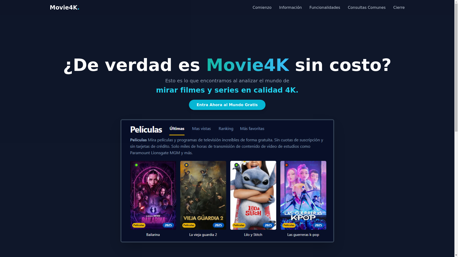 website screenshot of https://movie4k-2f0c.pages.dev/