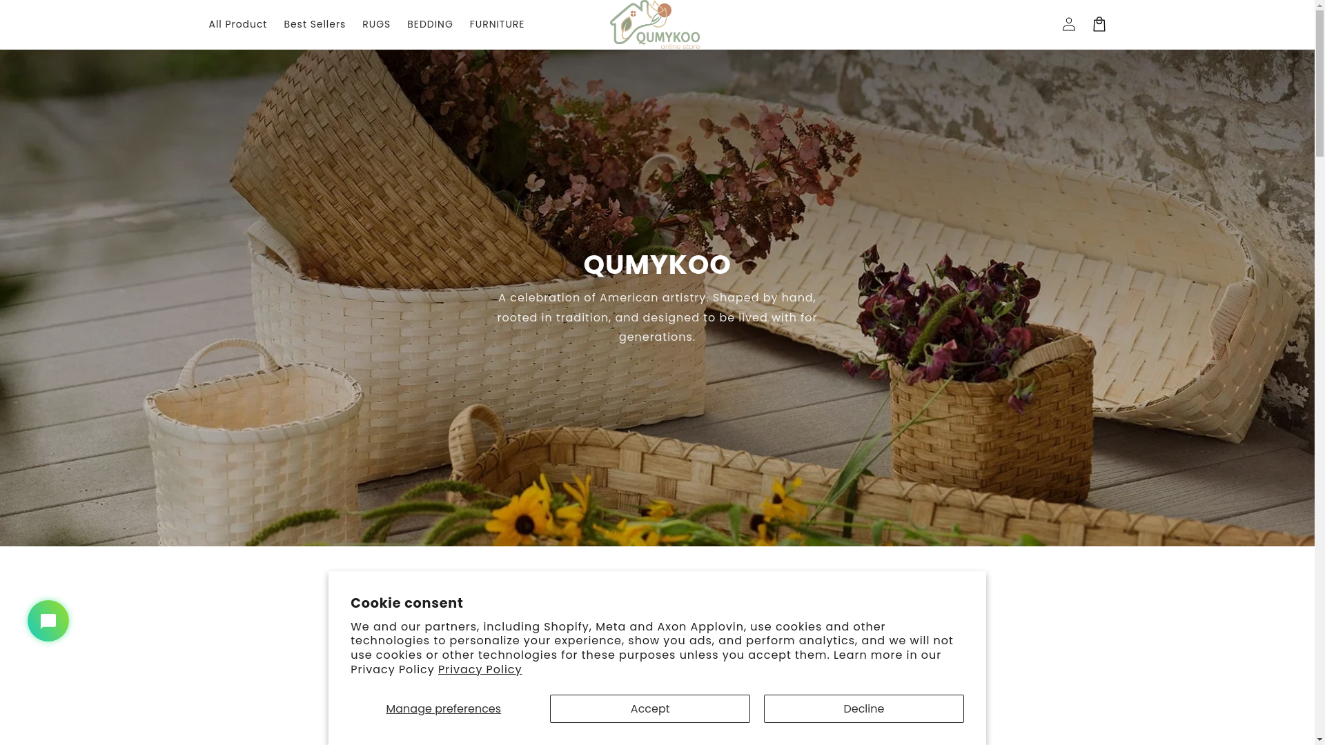 website screenshot of https://qumykoostore.com/