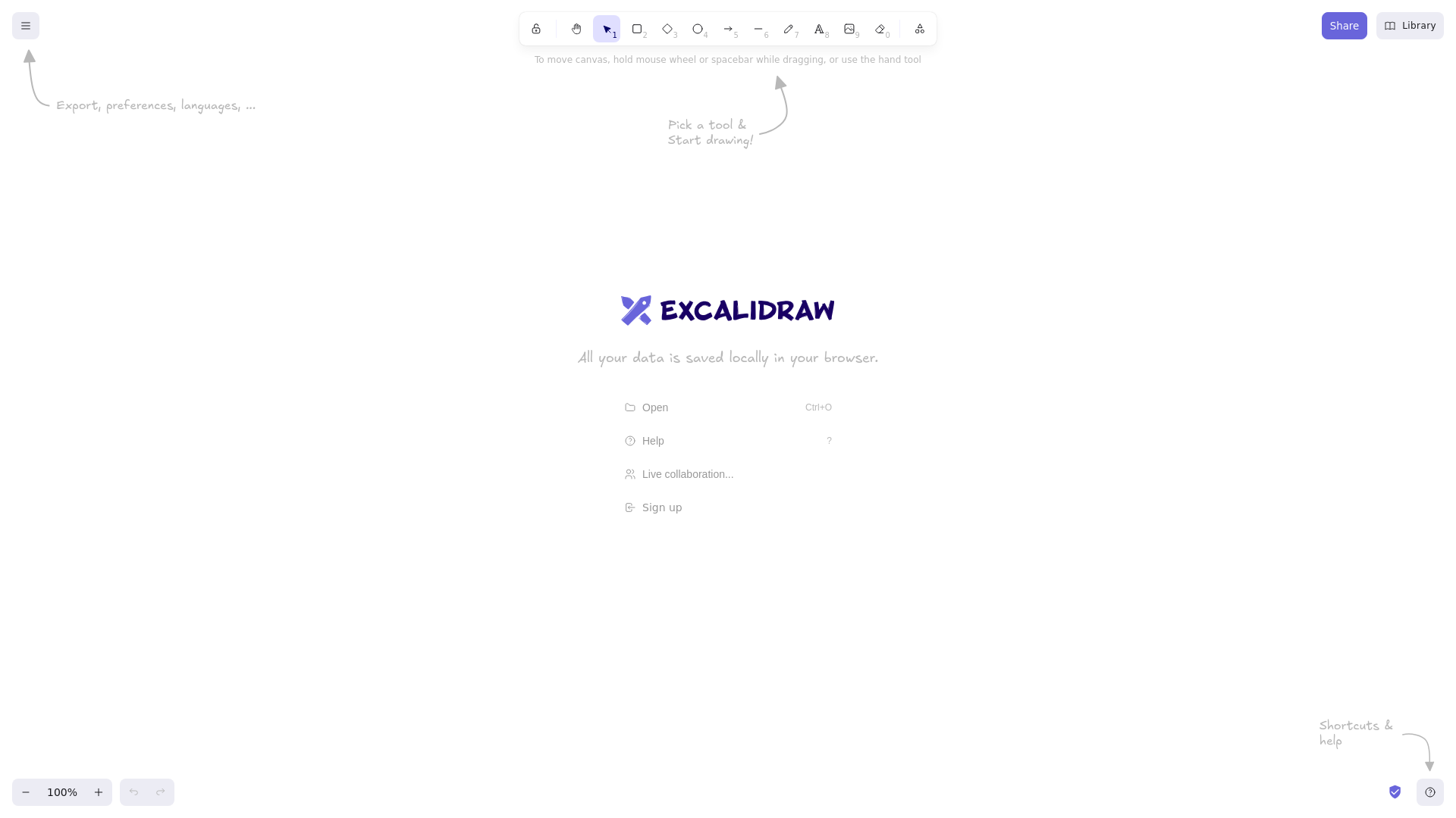 website screenshot of https://excalidraw-baka9.pages.dev/