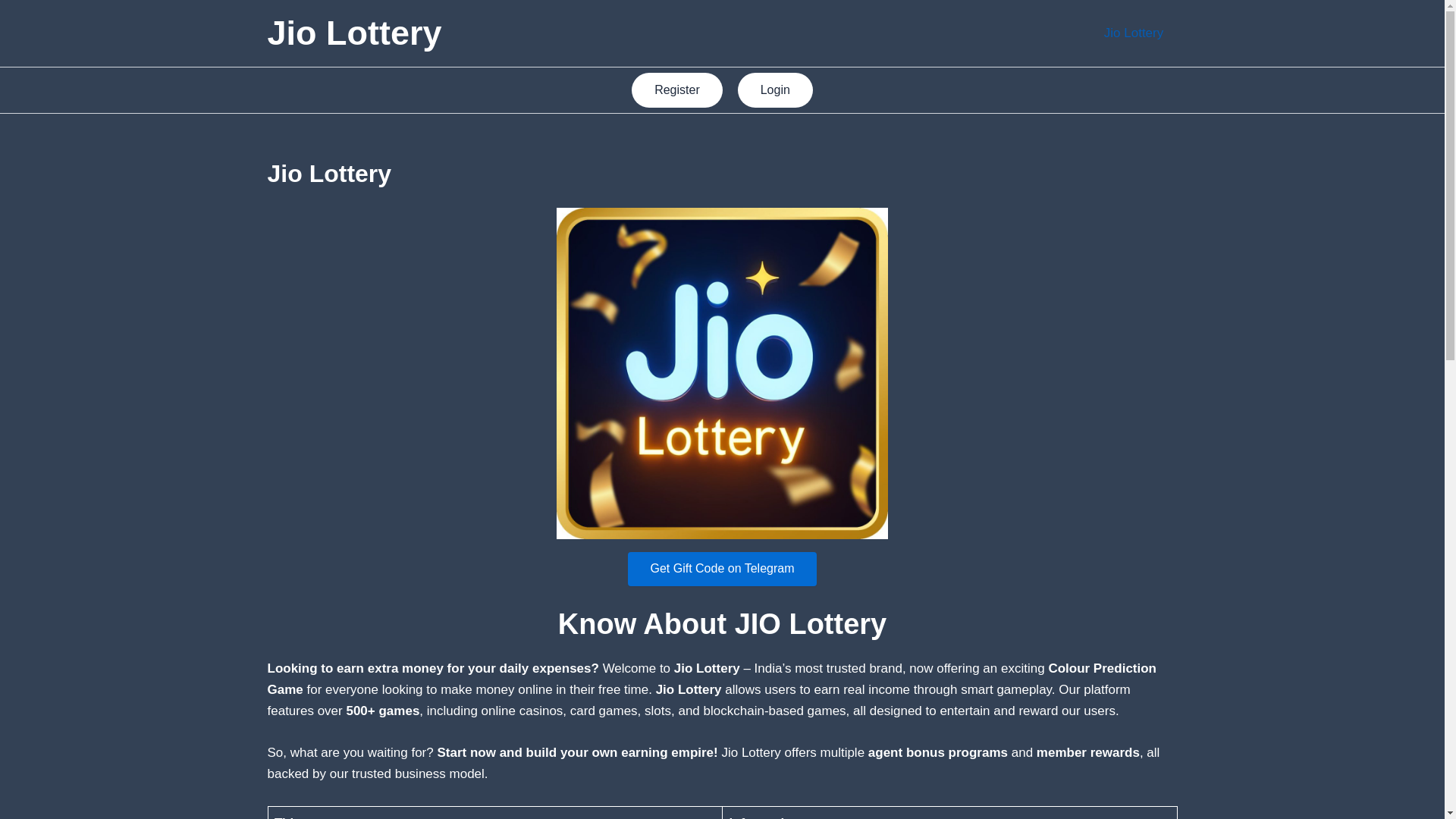 website screenshot of https://jiolotteryy.com/