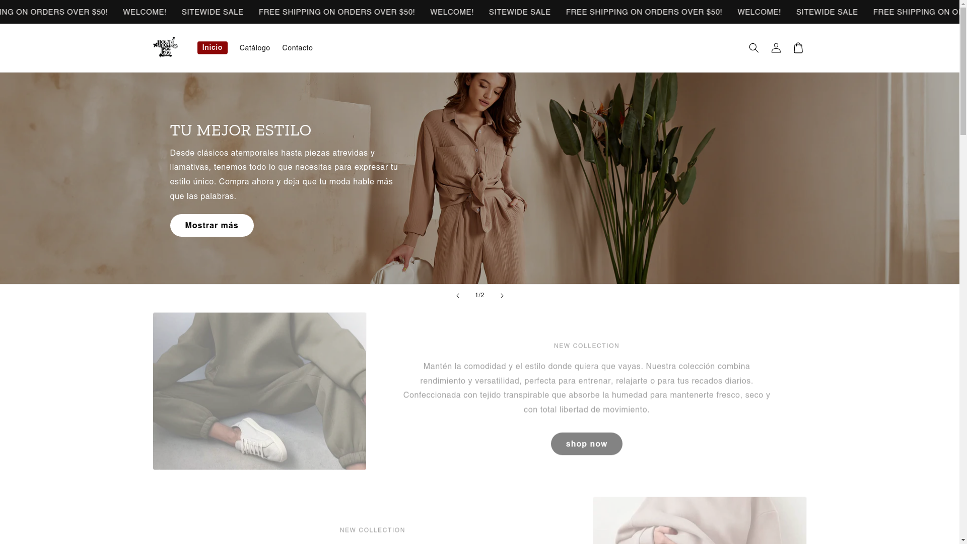 website screenshot of https://urbanjess.store/