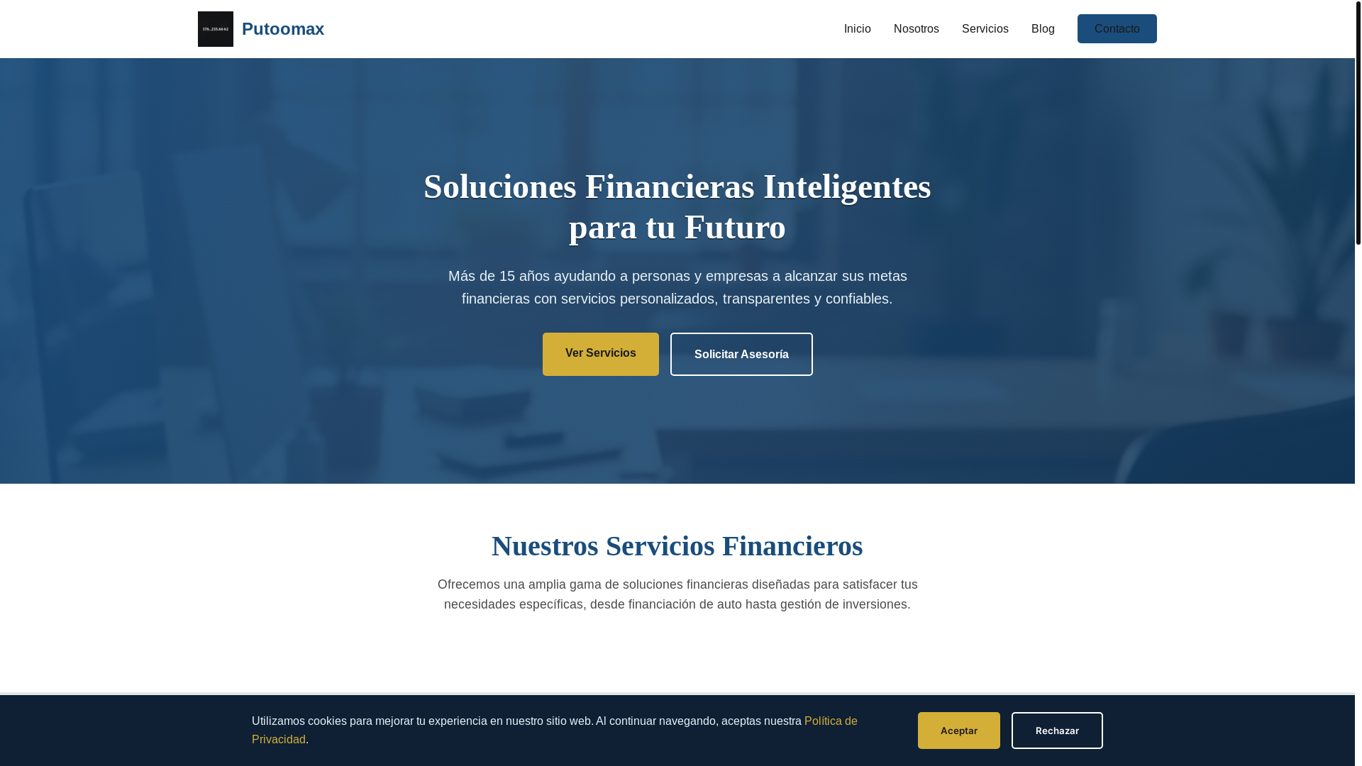 website screenshot of https://putoomax.online/