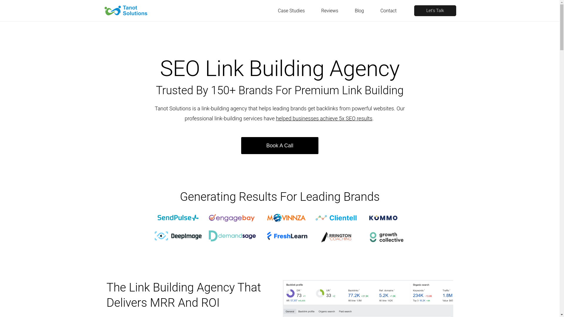 website screenshot of https://tanotsolutionse.com/